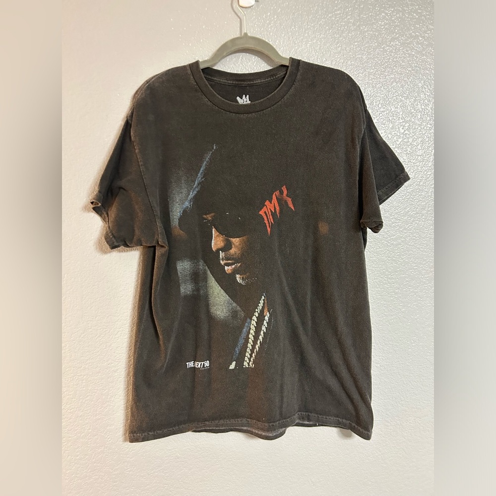 Men’s black white red hip hop graphic T shirt T-shirt size medium